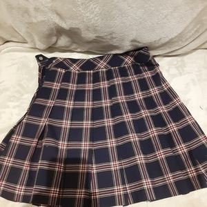 H&M Dividend Plaid Mini Skirt